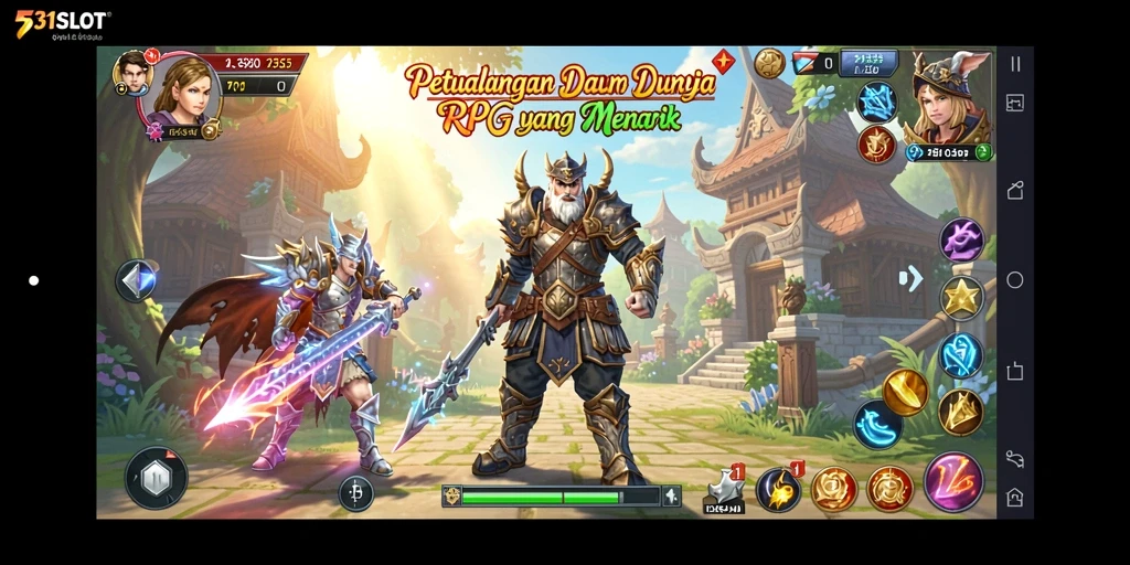 Tampilan gameplay <strong>531SLOT</strong> yang penuh aksi dan petualangan RPG.