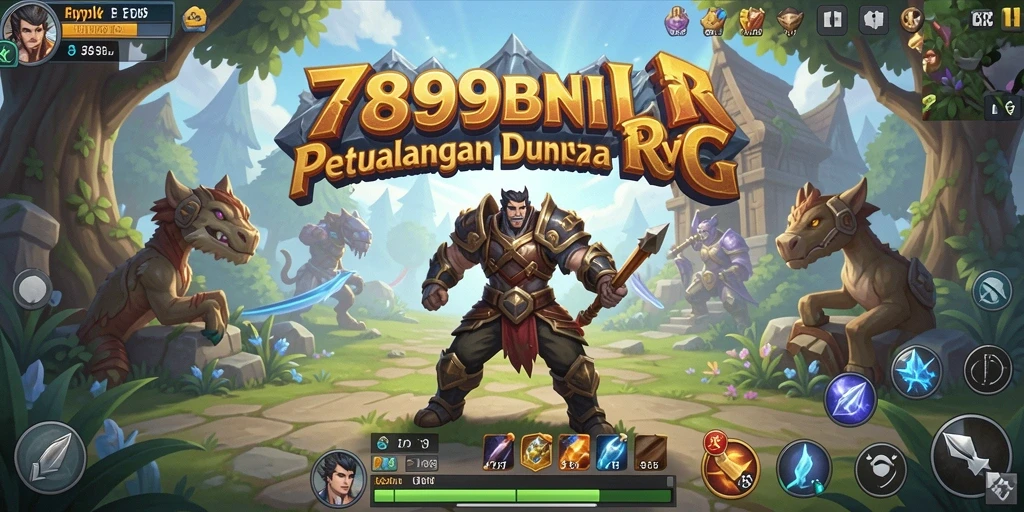 Screenshot menampilkan karakter dalam pertempuran epik di dunia RPG.