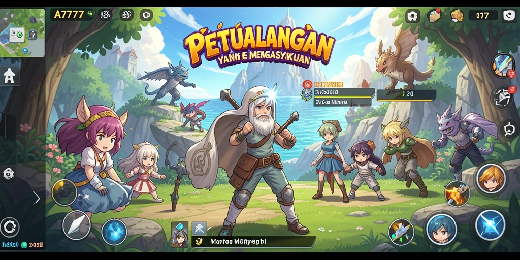 Tampilan gameplay <strong>A7777</strong> yang menawan dan penuh warna.