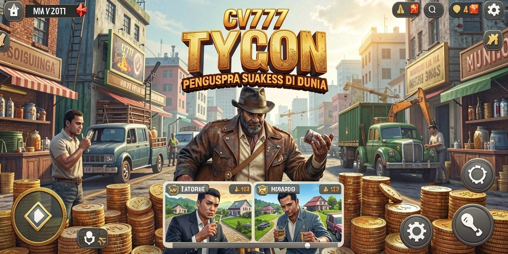 Tampilan gameplay CV777 yang menarik dan dinamis dalam dunia Tycoon.