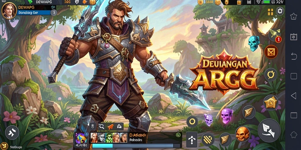 Tampilan gameplay seru dalam dunia DEWAPG yang menakjubkan.