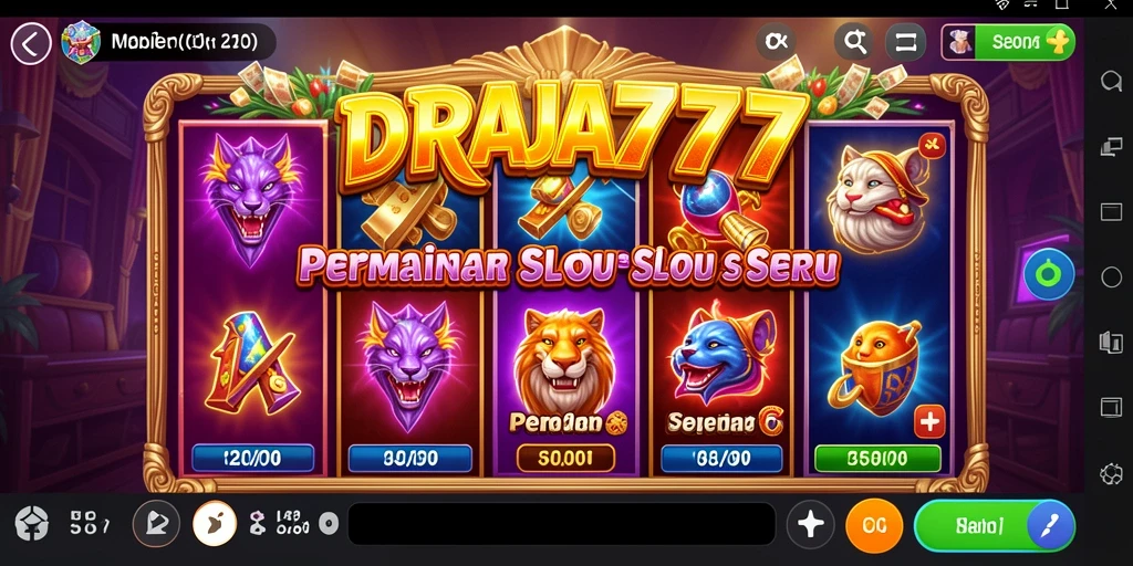Tampilan menarik dari permainan slot DRAJA777 yang menggugah selera.