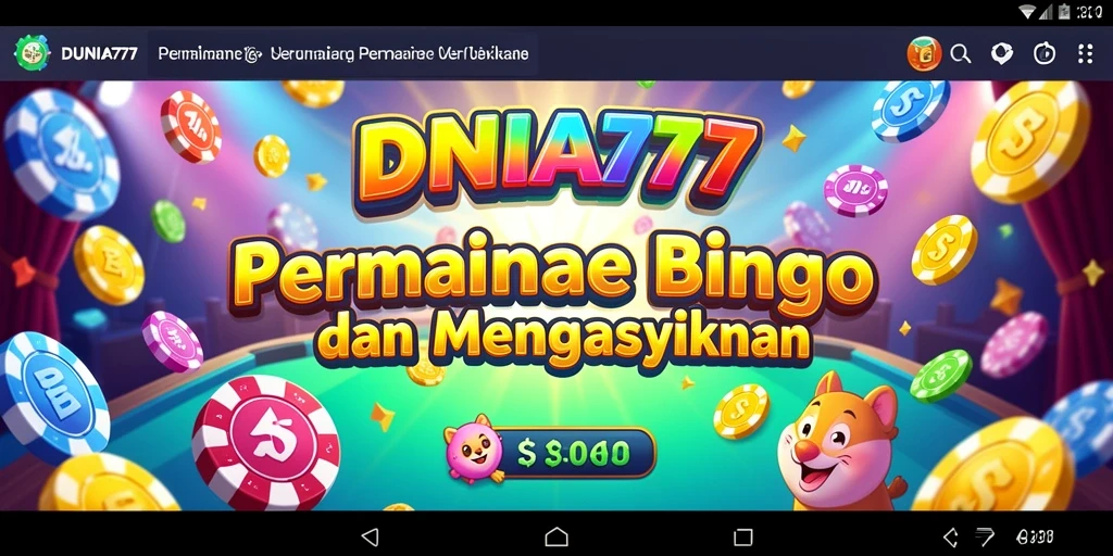 Screenshot utama DUNIA777 menampilkan gameplay Bingo yang seru.