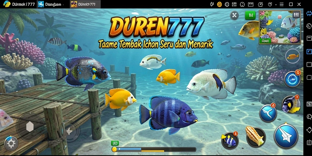 Gameplay menembak ikan yang seru dan mengasyikkan di DUREN777.