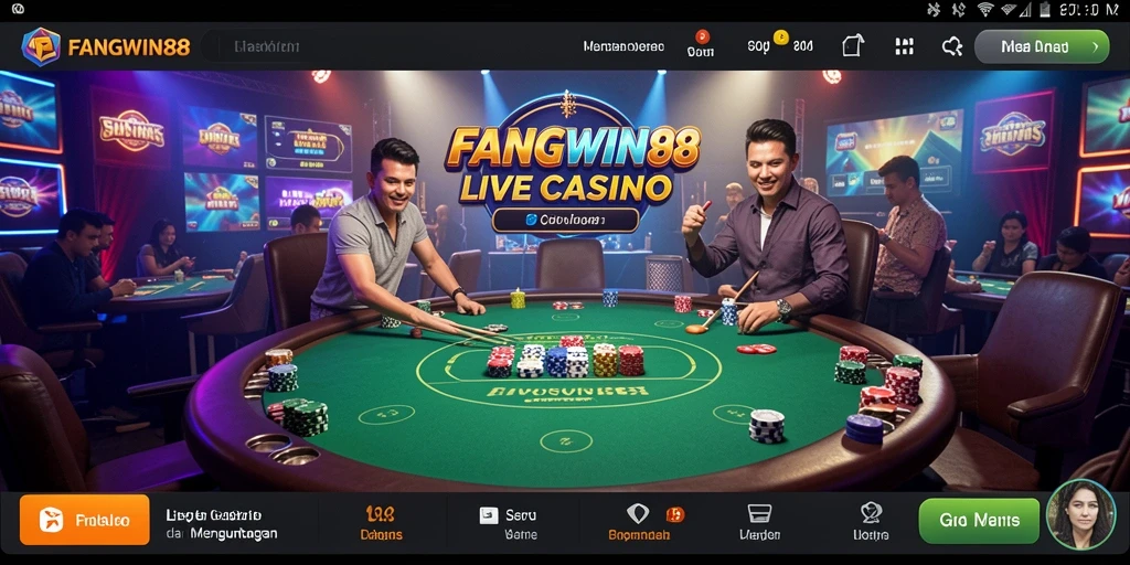 Screenshot FANGWIN88 menampilkan momen seru dalam permainan Live Casino.