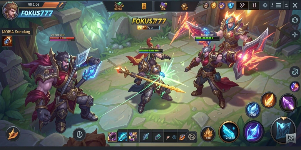 Tampilan gameplay seru dan strategis di FOKUS777.