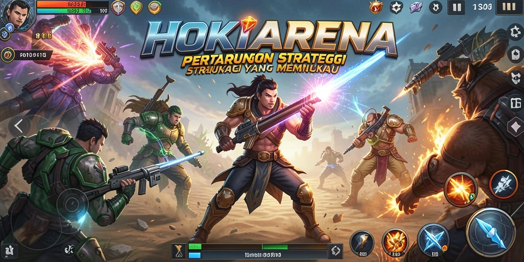 Screenshot dari gameplay HOKIARENA yang menunjukkan aksi strategis.