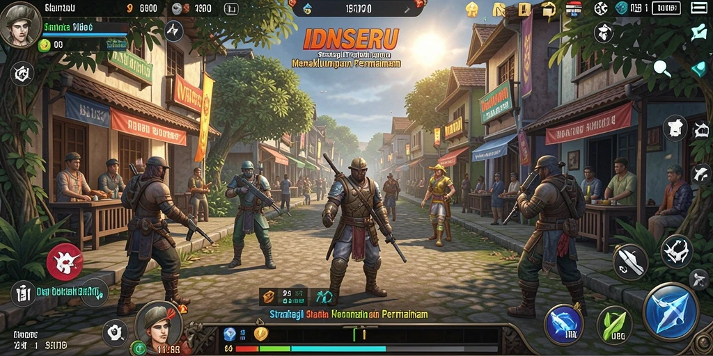 Screenshot gameplay <strong>IDNSERU</strong> menunjukkan pertempuran strategi yang intens dan mendebarkan.