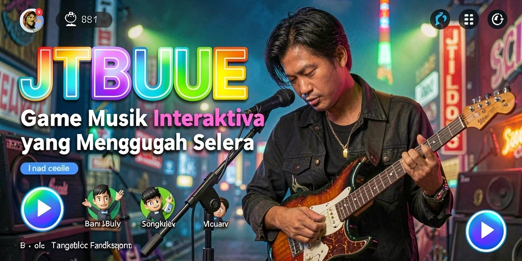 Screenshot JTBLUE menampilkan antarmuka permainan musik yang mengasyikkan.