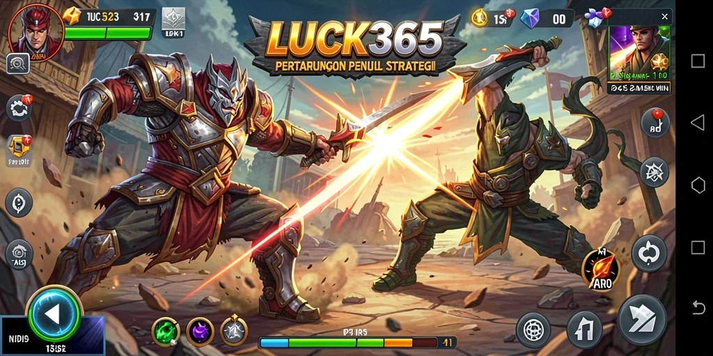 Tampilan gameplay LUCK365 yang menegangkan dan dinamis.