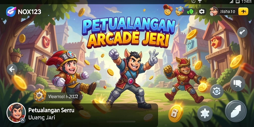 Screenshot NOX123 menampilkan aksi seru di dunia arcade.