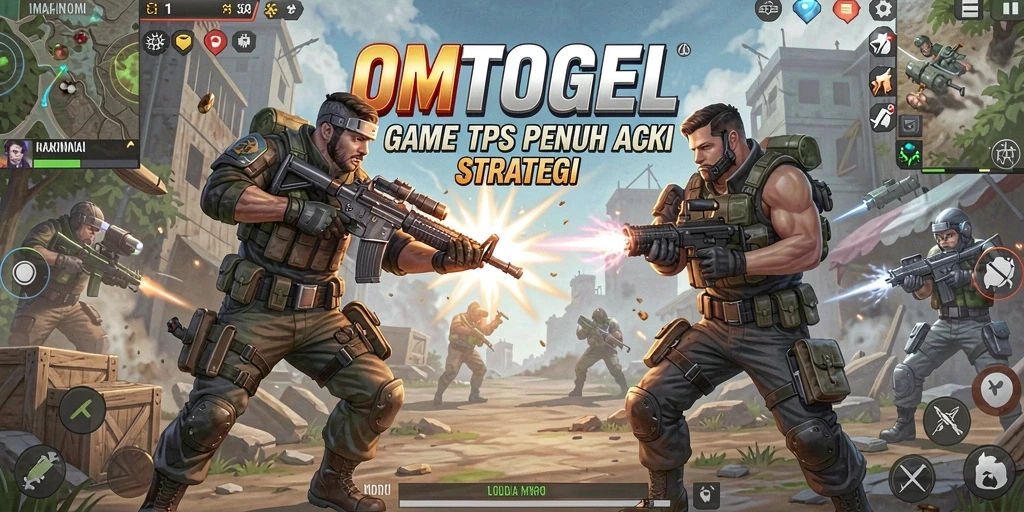 Tampilan gameplay seru dari OMTOGEL dengan aksi tembak-tembakan mendebarkan.