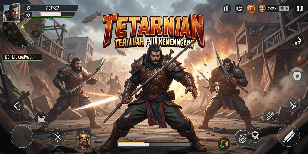 Tangkapan layar dari permainan <strong>PCPC7</strong> menampilkan aksi Battle Royale yang mendebarkan.