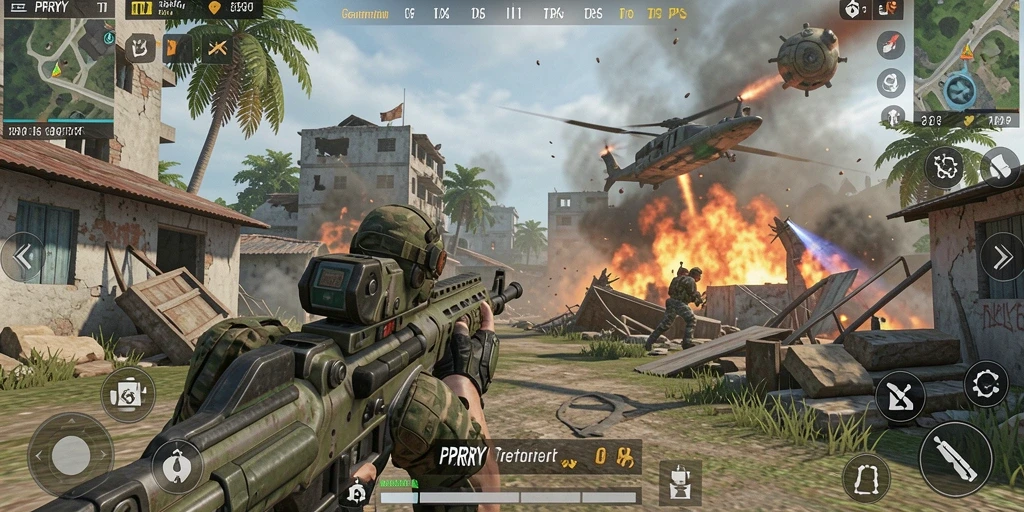 Tangkapan layar utama PPRRYY menampilkan gameplay intens dan seru.