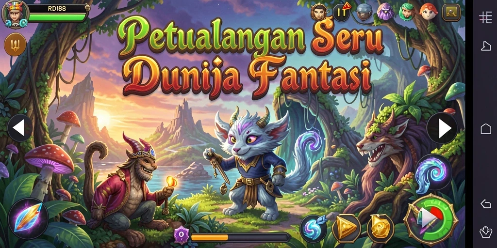Screenshot RDI88 menampilkan karakter utama dalam perjalanan petualangan yang mendebarkan.