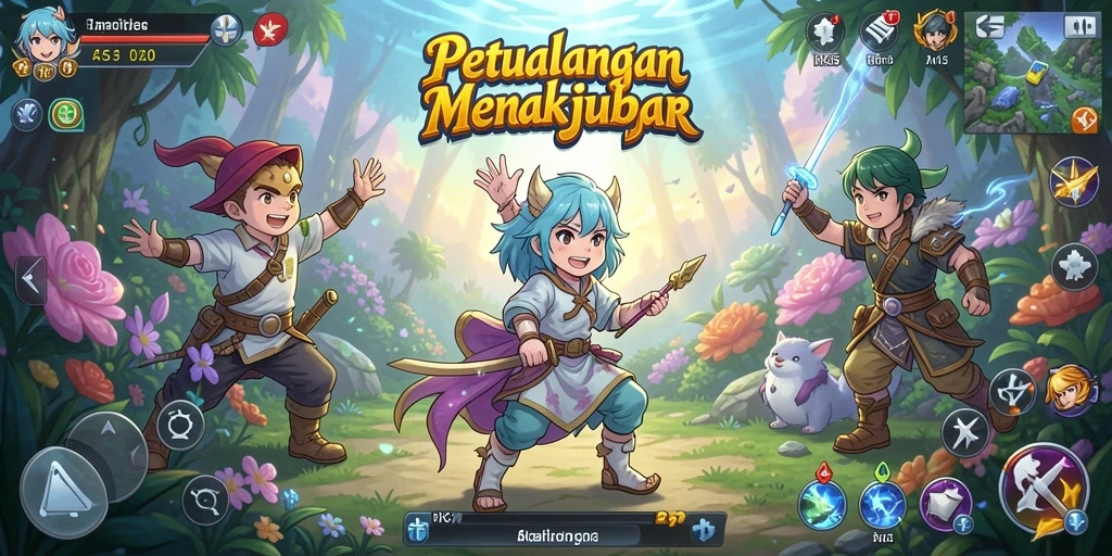 Tampilan gameplay RPG yang memikat di RK55.