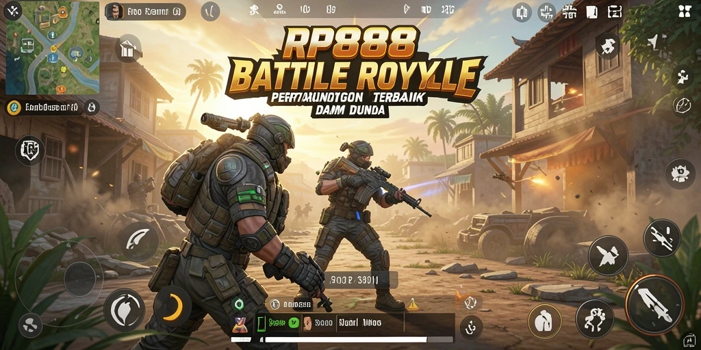 Tangkapan layar menunjukkan gameplay intens dari RP888 Battle Royale.
