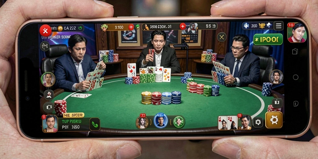 Tampilan gameplay Poker yang menarik di RPOK.