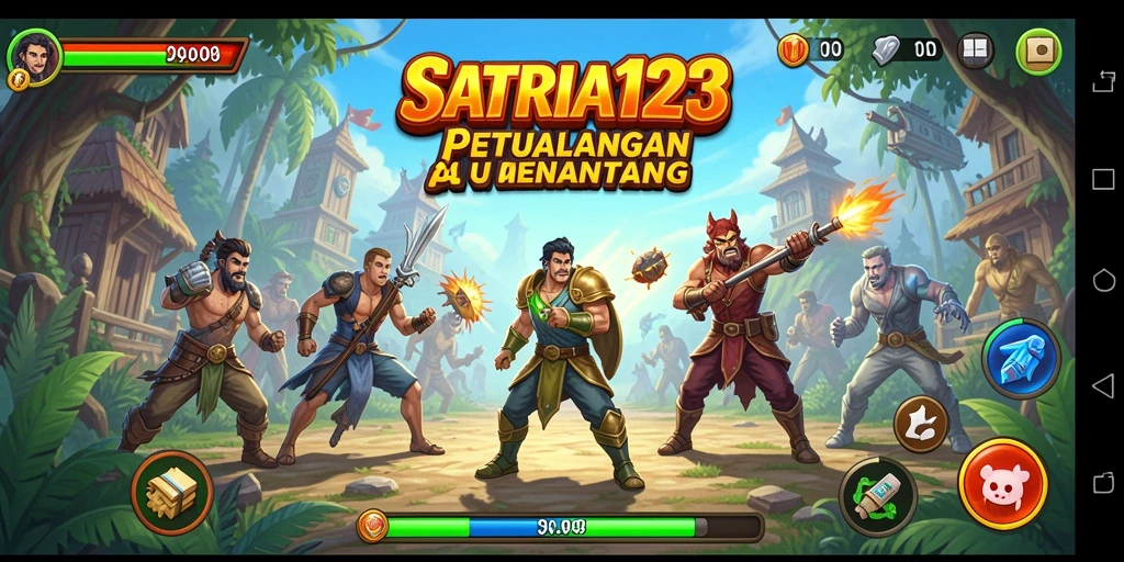 Tangkapan layar gameplay menampilkan aksi seru dalam SATRIA123.