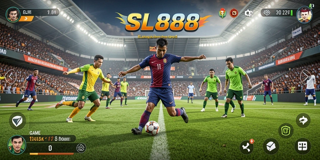 Tampilan gameplay SL888 yang mendebarkan dan penuh aksi sport.