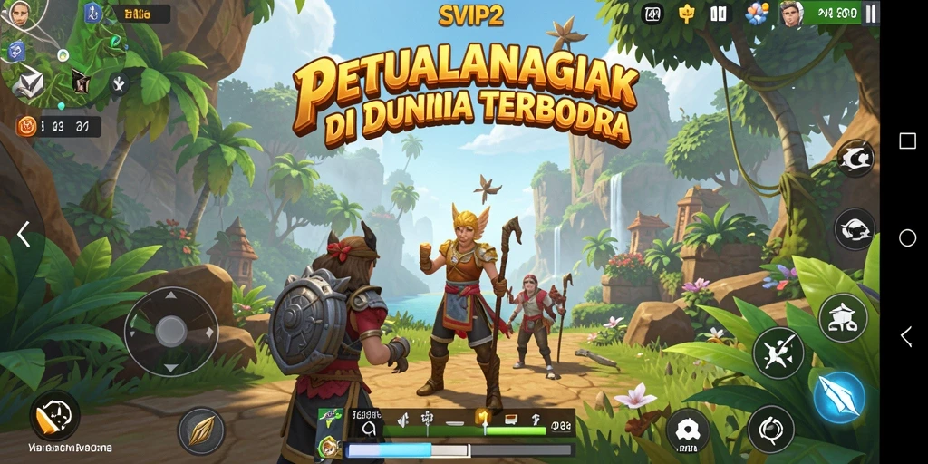Screenshot gameplay SVIP2 menampilkan eksplorasi dunia terbuka yang menakjubkan.