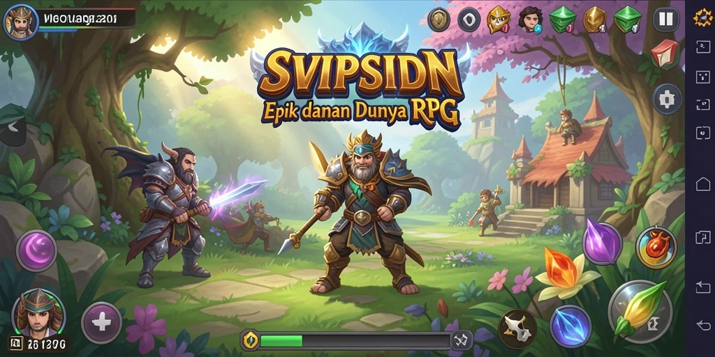 Screenshot gameplay SVIPSIDN menunjukkan aksi pertarungan yang seru dan grafis yang menakjubkan.